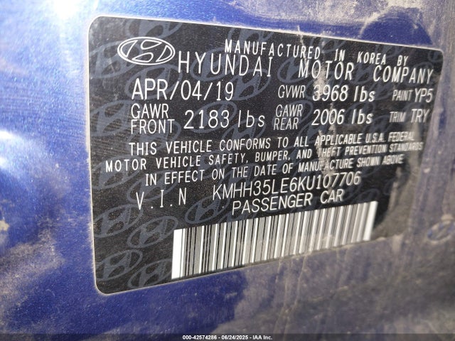 KMHH35LE6KU107706 Hyundai gdi nu