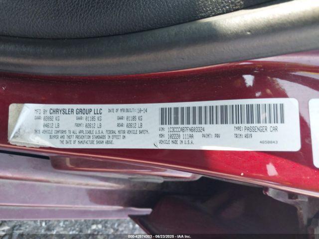 2015 CHRYSLER 200 1C3CCCAB7FN603324 Photo 8
