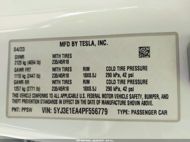 2023 TESLA MODEL 3 5YJ3E1EA4PF556779 Photo 8