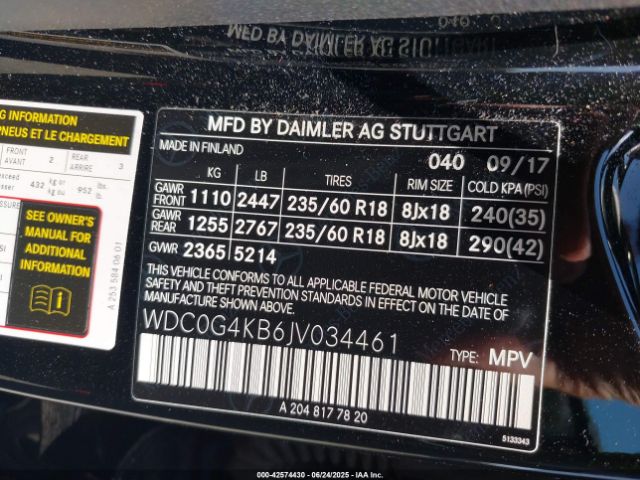 2018 MERCEDES-BENZ GLC 300 WDC0G4KB6JV034461 Photo 8