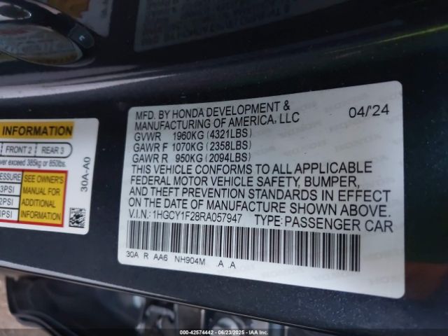 2024 HONDA ACCORD 1HGCY1F28RA057947 Photo 8
