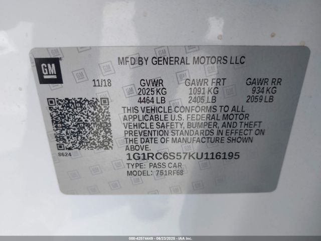 2019 CHEVROLET VOLT 1G1RC6S57KU116195 Photo 8