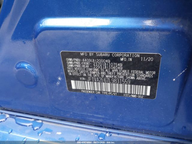 2020 SUBARU WRX STI JF1VA2E67L9831559 Photo 8