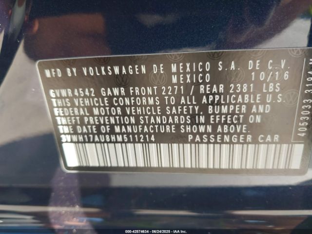 2017 VOLKSWAGEN GOLF ALLTRACK 3VWH17AU8HM511214 Photo 8
