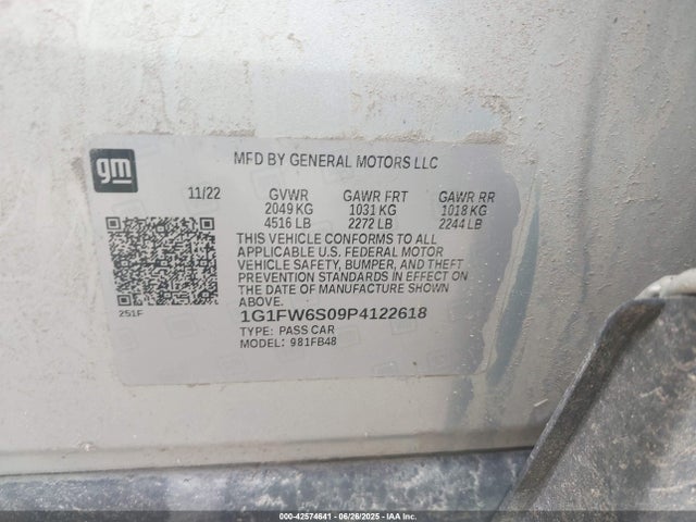 Chevrolet 2023 2023 1G1FW6S09P4122618 Image 9