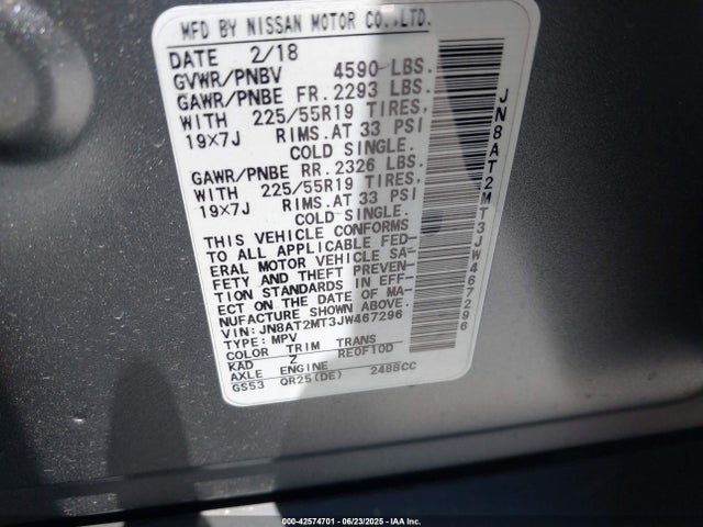 Nissan 2018 2018 JN8AT2MT3JW467296 Image 9