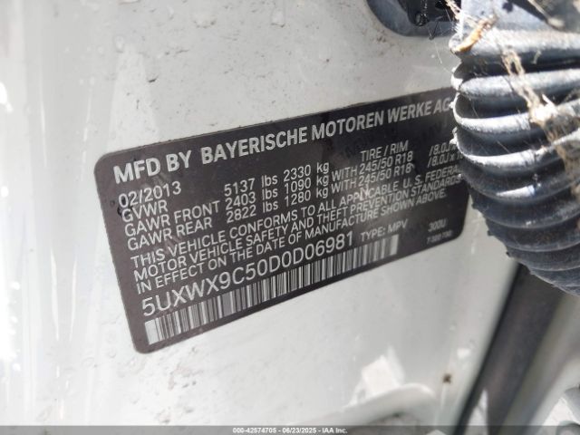 2013 BMW X3 5UXWX9C50D0D06981 Photo 8