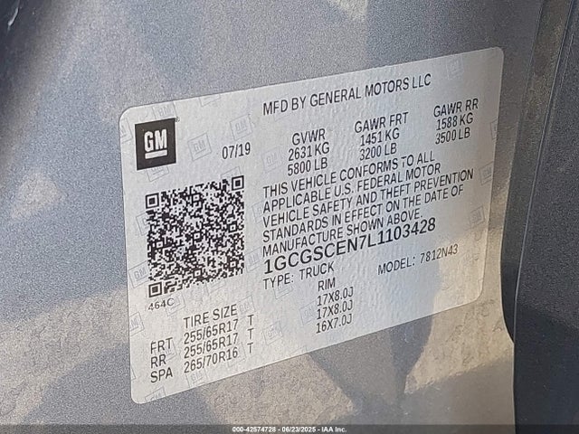 1GCGSCEN7L1103428 Chevrolet lg2 - di: direct injection, vvt: variable valve timing, alum, var2, gen2