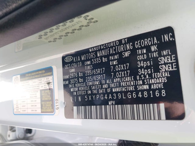 5XYPG4A39LG648168 KIA gdi theta-ii