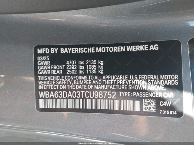 BMW 430I 2026 WBA63DA03TCU98752 Image 9