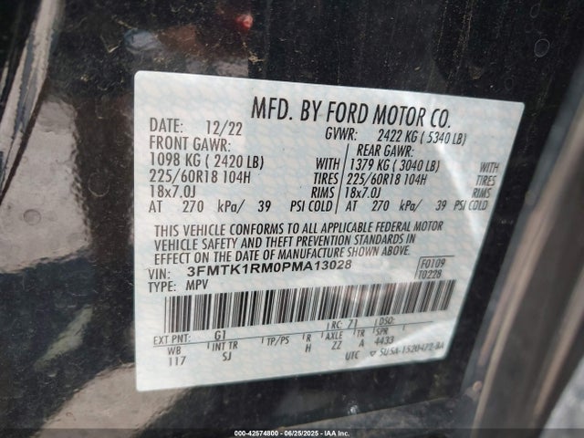 Ford Mustang Mach-e Select 2023 3FMTK1RM0PMA13028 Image 9