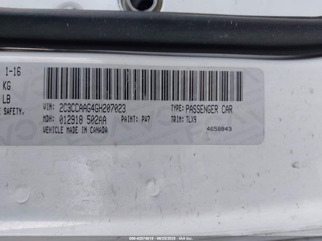 2C3CCAAG4GH207023 Chrysler 2016