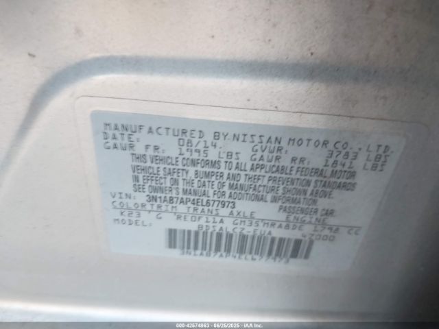 2014 NISSAN SENTRA 3N1AB7AP4EL677973 Photo 8