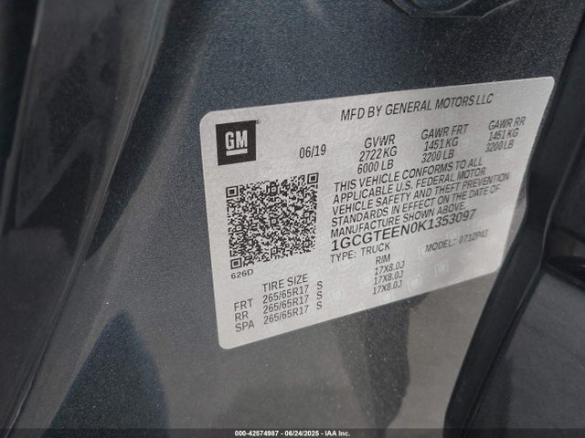 1GCGTEEN0K1353097 Chevrolet lg2 - di: direct injection, vvt: variable valve timing, alum, var2, gen2