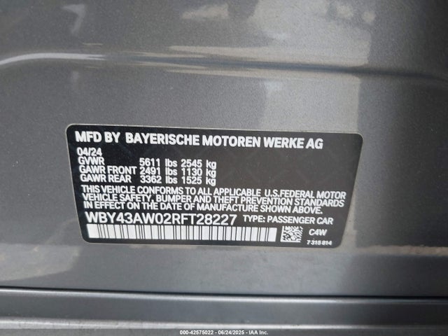 WBY43AW02RFT28227 BMW 2024