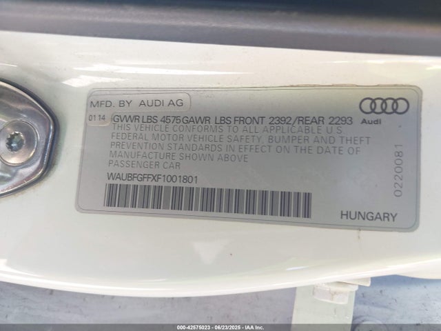 Audi S3 2015 WAUBFGFFXF1001801 Image 9