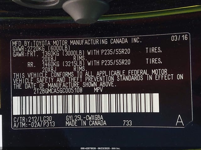 Lexus RX 2016 2T2BGMCA5GC005108 Image 9