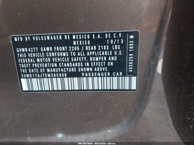 2014 VOLKSWAGEN JETTA 3VWD17AJ7EM385606 Photo 8