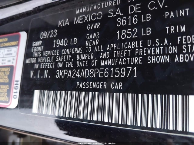 KIA mpi gamma ii 2023 3KPA24AD8PE615971 Image 9