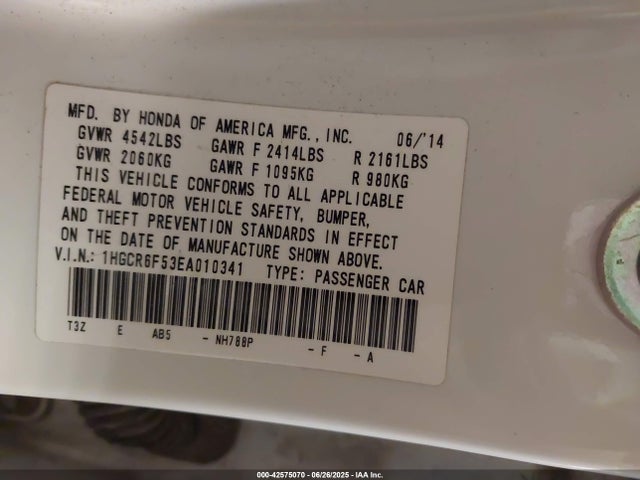 Honda Accord 2014 1HGCR6F53EA010341 Image 21