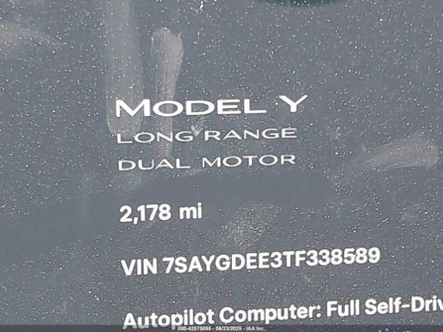 2026 TESLA MODEL Y 7SAYGDEE3TF338589 Photo 6