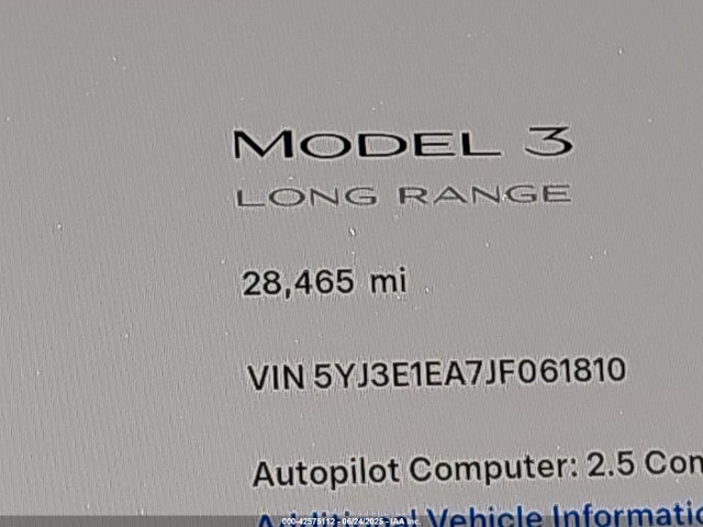 5YJ3E1EA7JF061810 Tesla MODEL 3