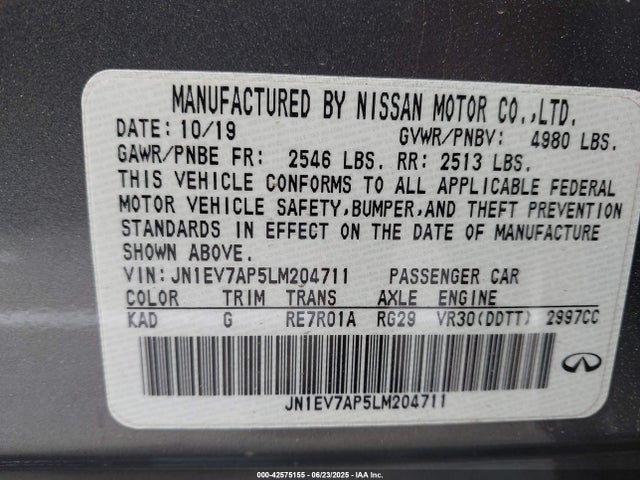 JN1EV7AP5LM204711 Infiniti 2020