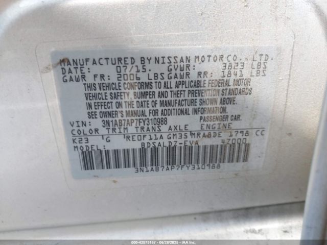 2015 NISSAN SENTRA 3N1AB7AP7FY310988 Photo 8