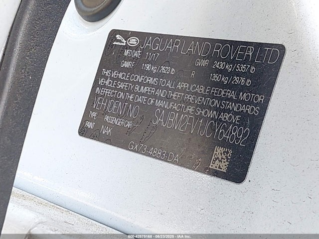 SAJBM2FV1JCY64892 Jaguar aj126