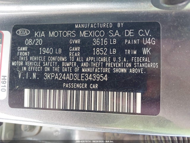 3KPA24AD3LE343954 KIA gammaii 1.6mpi+cvt