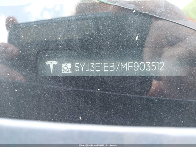 2021 TESLA MODEL 3 5YJ3E1EB7MF903512 Photo 8