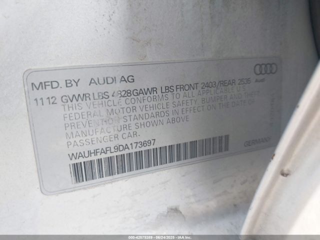 2013 AUDI A4 WAUHFAFL9DA173697 Photo 8