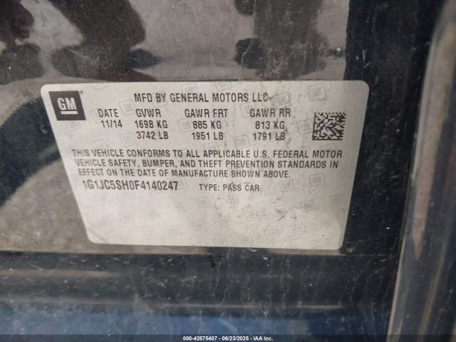 1G1JC5SH0F4140247 Chevrolet luw