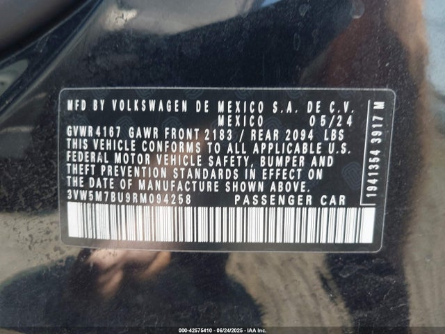 3VW5M7BU9RM094258 Volkswagen tsi