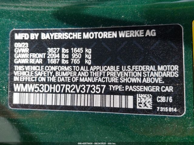 2024 MINI HARDTOP WMW53DH07R2V37357 Photo 8