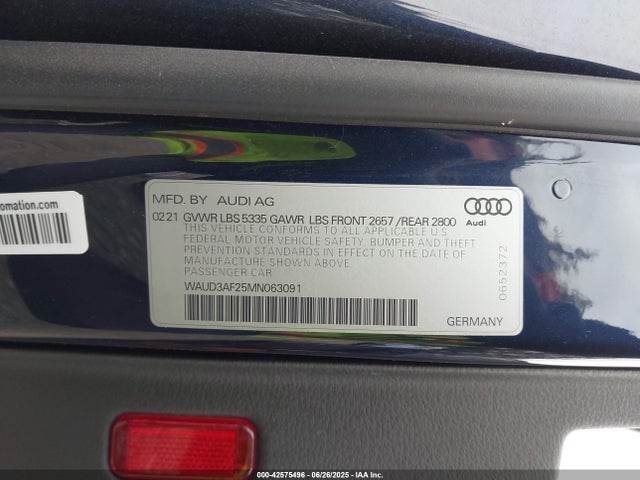 Audi 45 tfsi (2.0t) 2021 WAUD3AF25MN063091 Image 9
