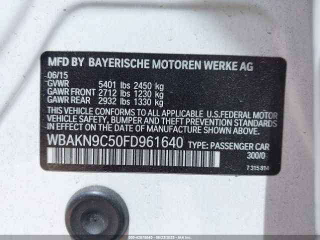 2015 BMW 550I WBAKN9C50FD961640 Photo 8