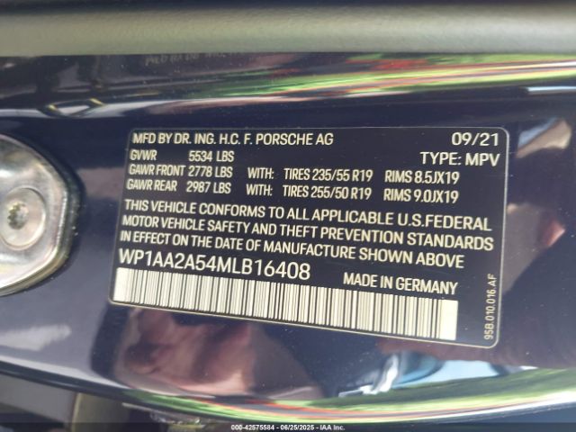 2021 PORSCHE MACAN WP1AA2A54MLB16408 Photo 8