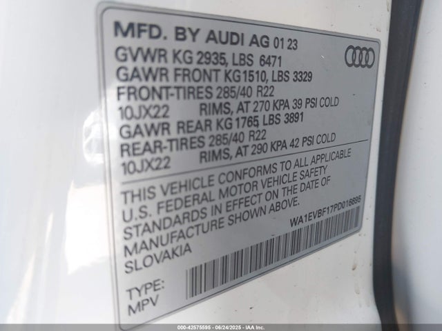 2023 AUDI Q8 WA1EVBF17PD016695 Photo 8