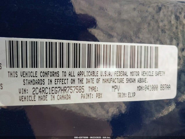 2C4RC1EG7HR757585 Chrysler Pacifica