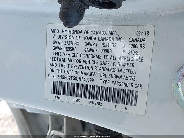 2HGFC2F58JH540999 Honda k20c2