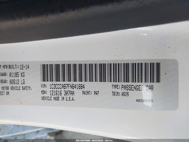 Chrysler 2015 2015 1C3CCCAB7FN641684 Image 9