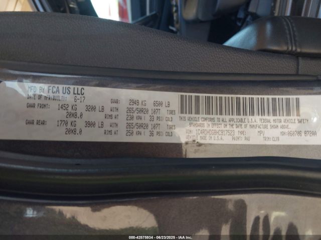 2017 DODGE DURANGO 1C4RDHDG8HC917523 Photo 8