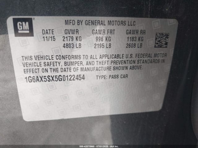 2016 CADILLAC CTS 1G6AX5SX5G0122454 Photo 8