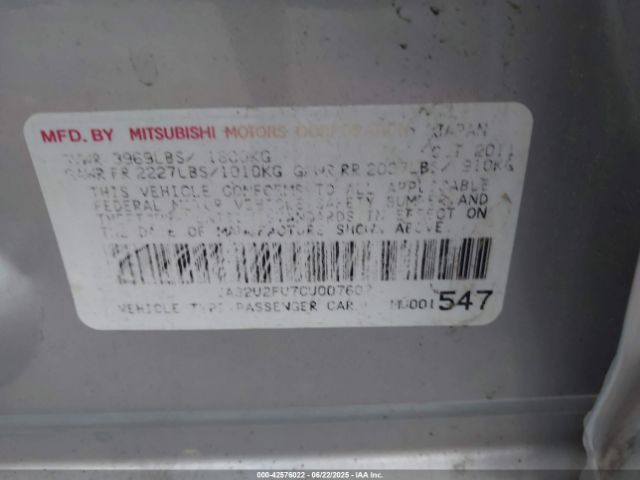 2012 MITSUBISHI LANCER JA32U2FU7CU007607 Photo 8