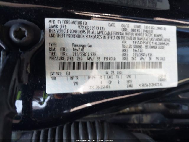 2017 FORD FOCUS 1FADP3FE1HL269626 Photo 8