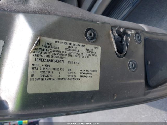 1999 CHEVROLET TAHOE 1GNEK13R0XJ406176 Photo 8