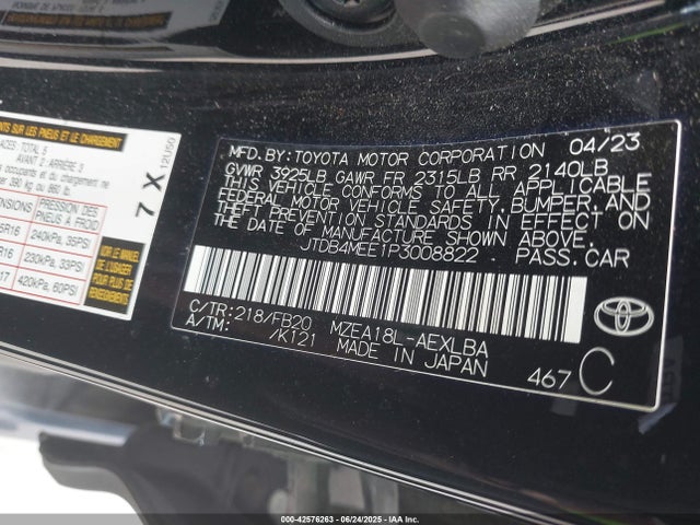 Toyota m20a-fks 2023 JTDB4MEE1P3008822 Image 9
