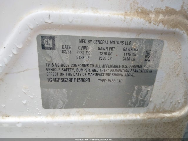 Buick lfx 2015 1G4GF5G39FF158090 Image 9