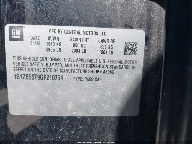 1G1ZB5ST9GF210764 Chevrolet lfv - di: direct injection, vvt, gen1 gmna